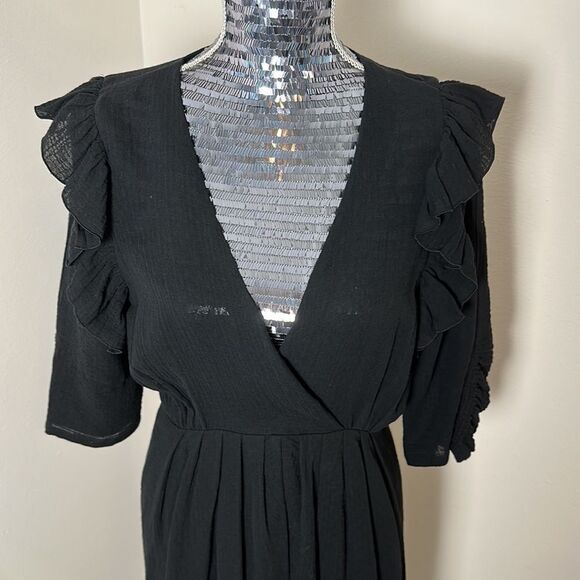 NWT!!  MASSCOB Gardiner ruffle-trimmed dress size L - Picture 2 of 15